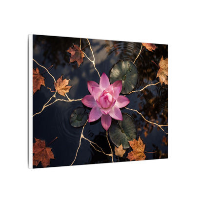 Ma Lotus Flower Canvas Art - Kintsugi Gold Vein