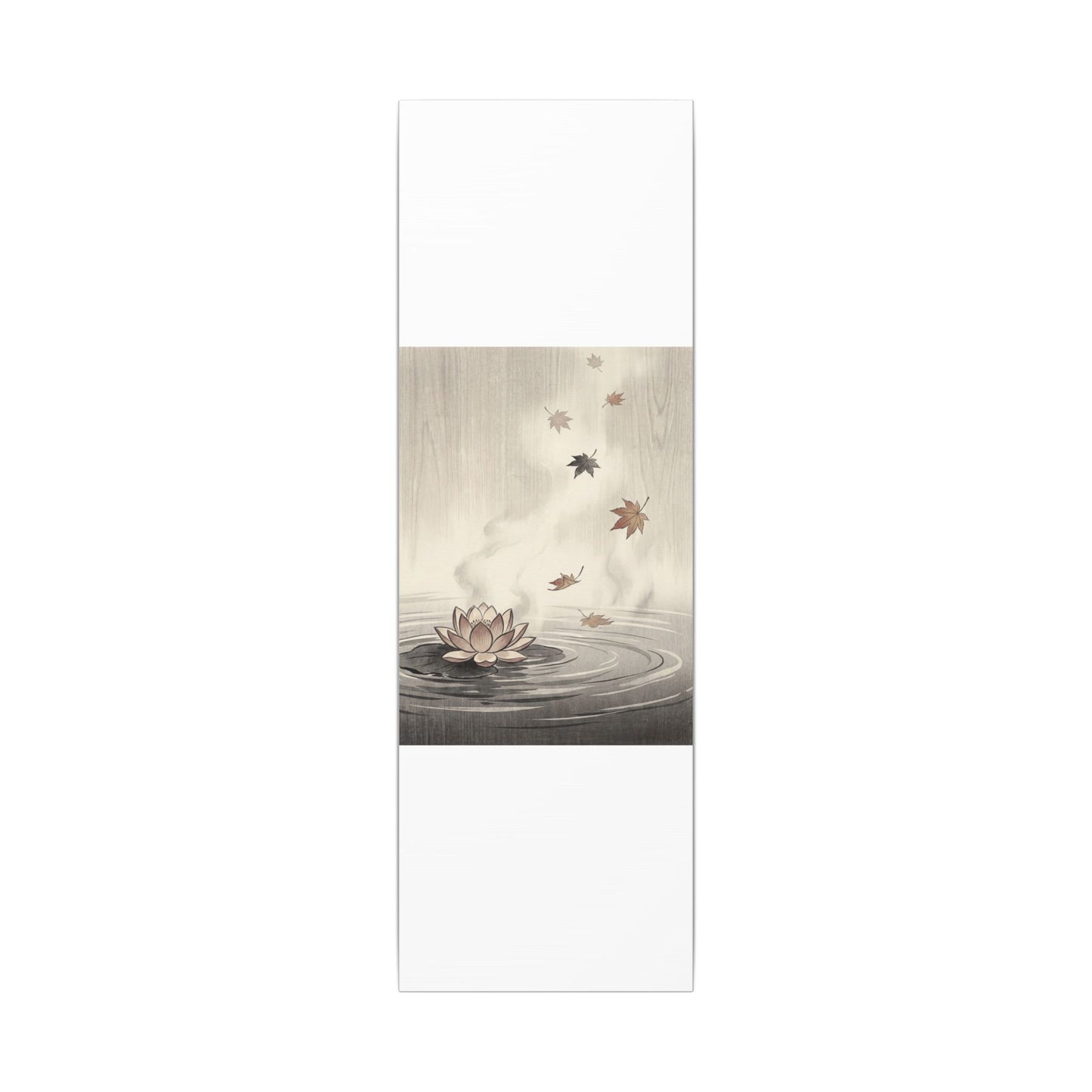 Lotus Flower Canvas Art | Autumn Zen Ukiyo E Inspired Art