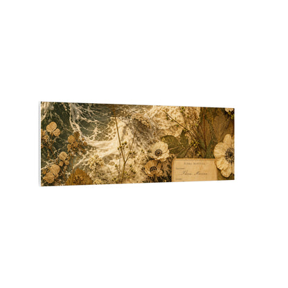 Spring Ocean Wave Herbarium Canvas Art | Nostalgic Decor