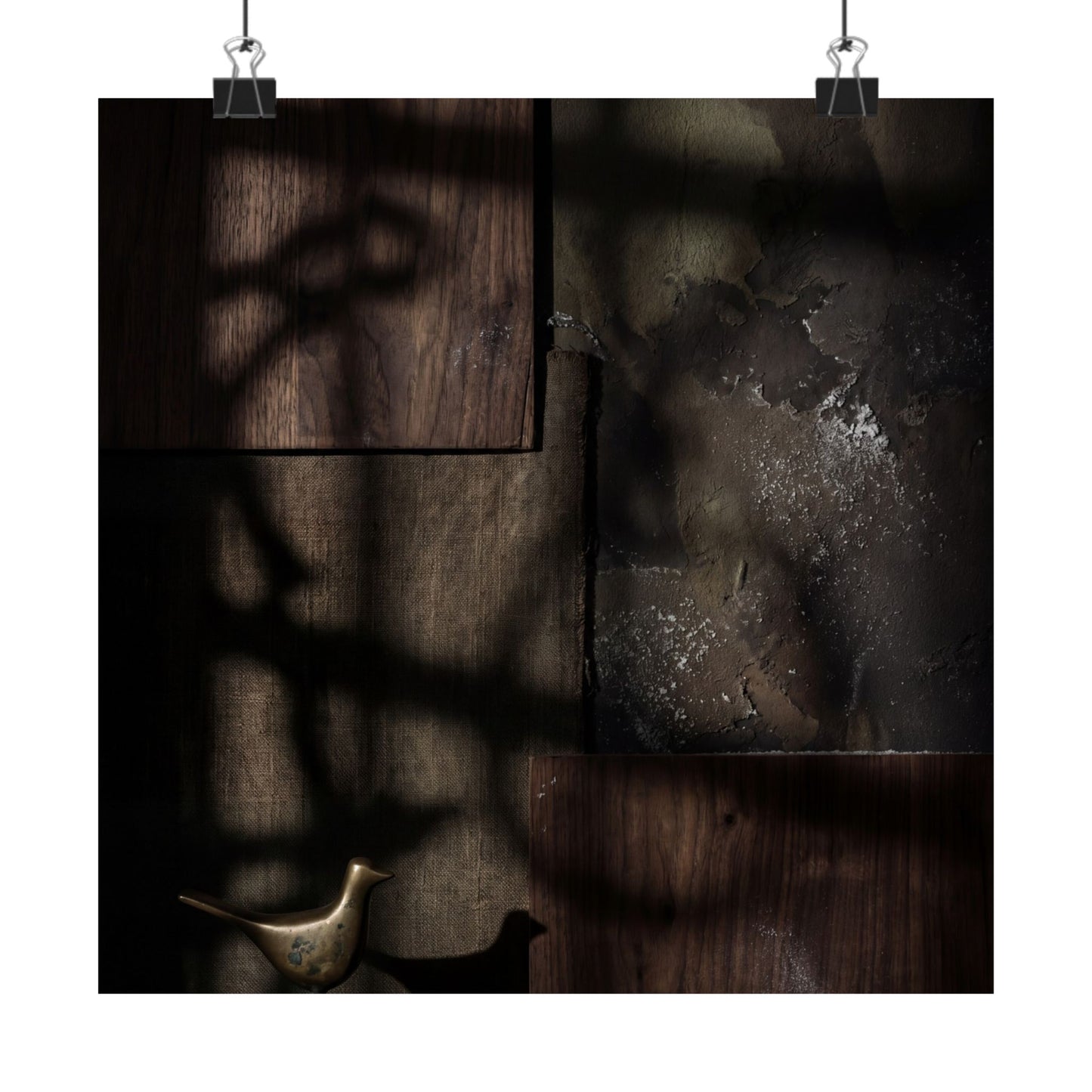 Candlelight Shadow Play Wall Art Print - Dark Japandi Datsuzoku