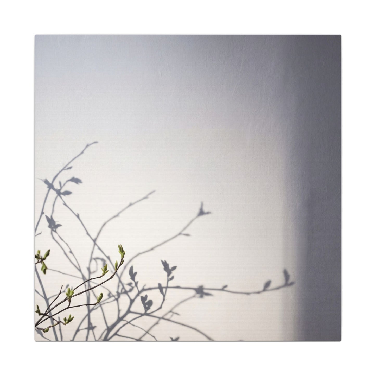 Japandi Shadow Play in Dawn | Japanese Pattern Canvas Art