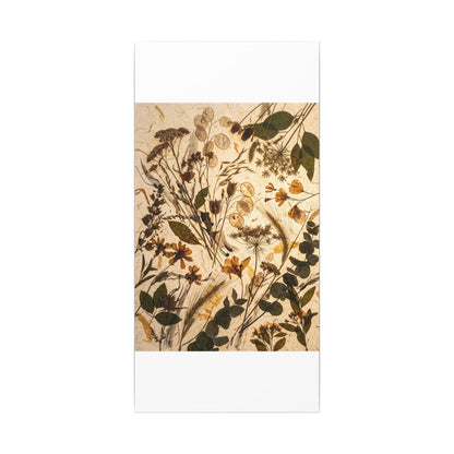 Dried Flowers Summer Canvas Art | Japandi Neutral Design