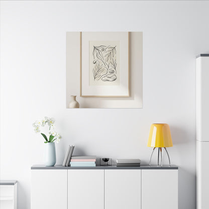 Japandi Charcoal Canvas Art