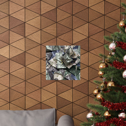 Cozy Paper Fold Wall Art Print - Japanese Pattern Japandi