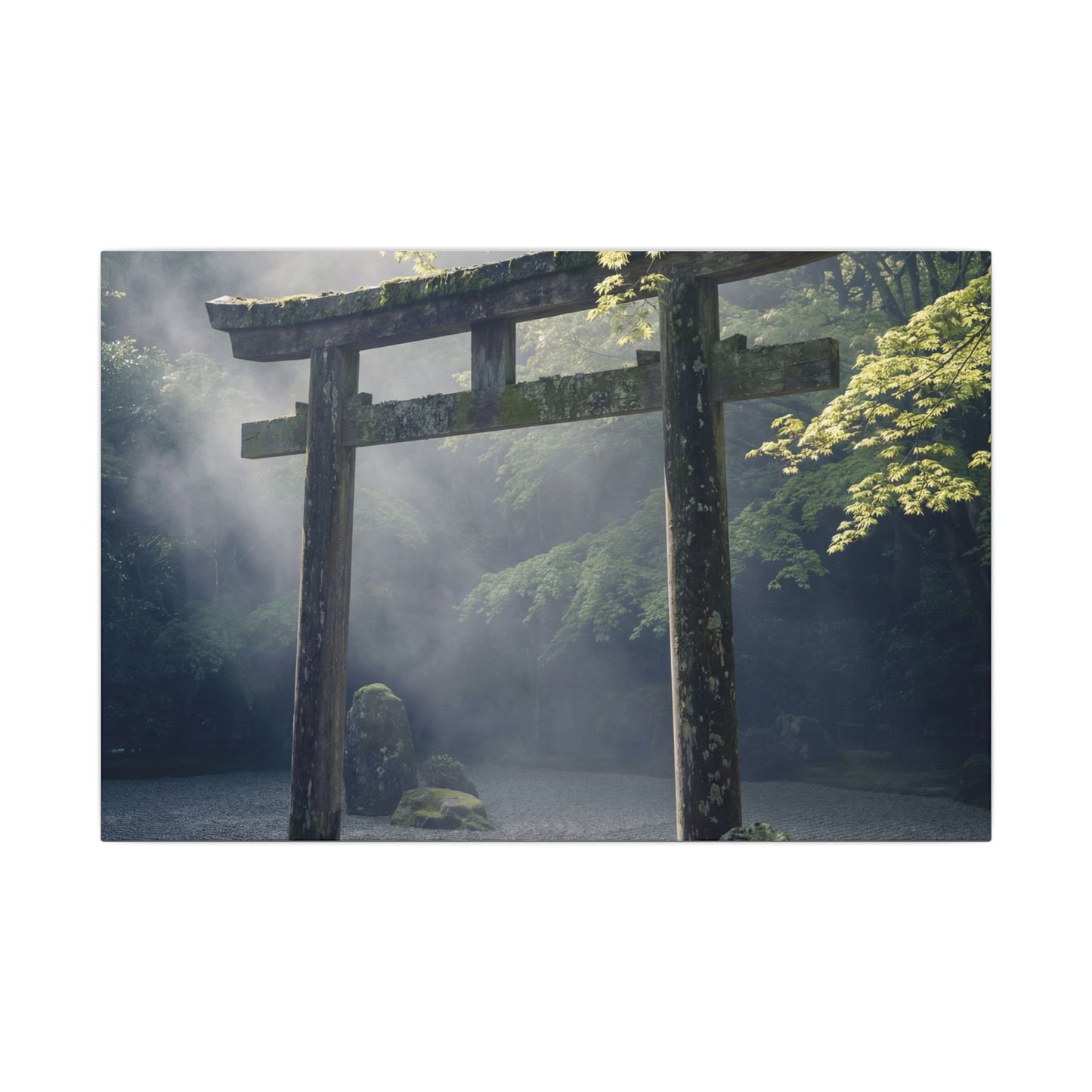 Torii Gate Canvas Art | Spring Zen Karesansui Art