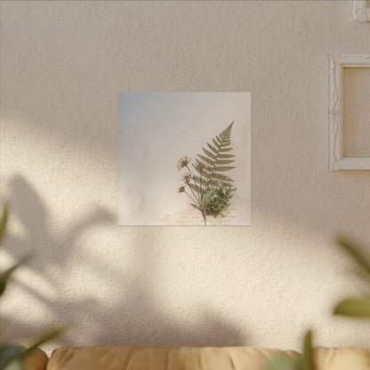 Winter Moss Close Up Herbarium Canvas Art | Enchanting Decor