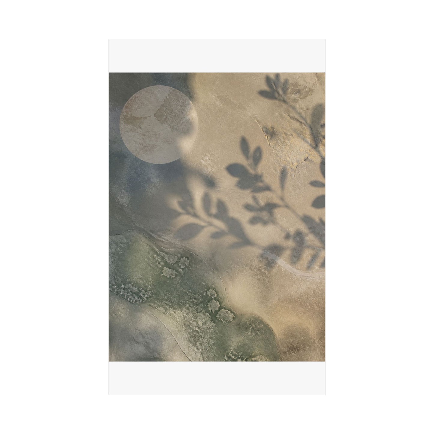 Winter Shadow Play Texture Wall Art Print | Cozy Decor