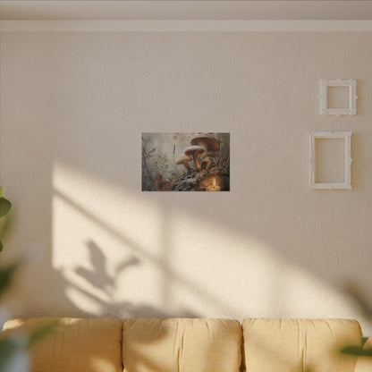 Wild Mushrooms Texture Canvas Art | Elegant Japandi Art