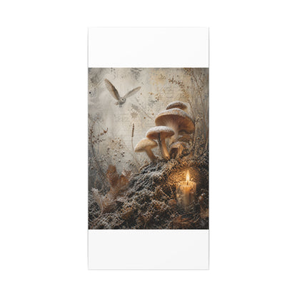 Wild Mushrooms Texture Canvas Art | Elegant Japandi Art