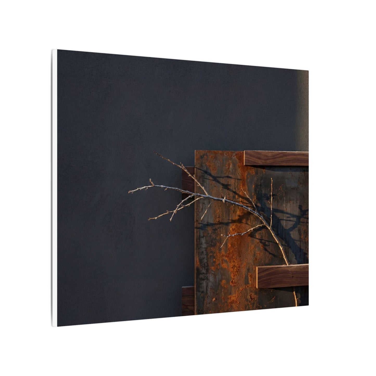 Ma Rust Patina Canvas Art - Dark Japandi Dark Texture