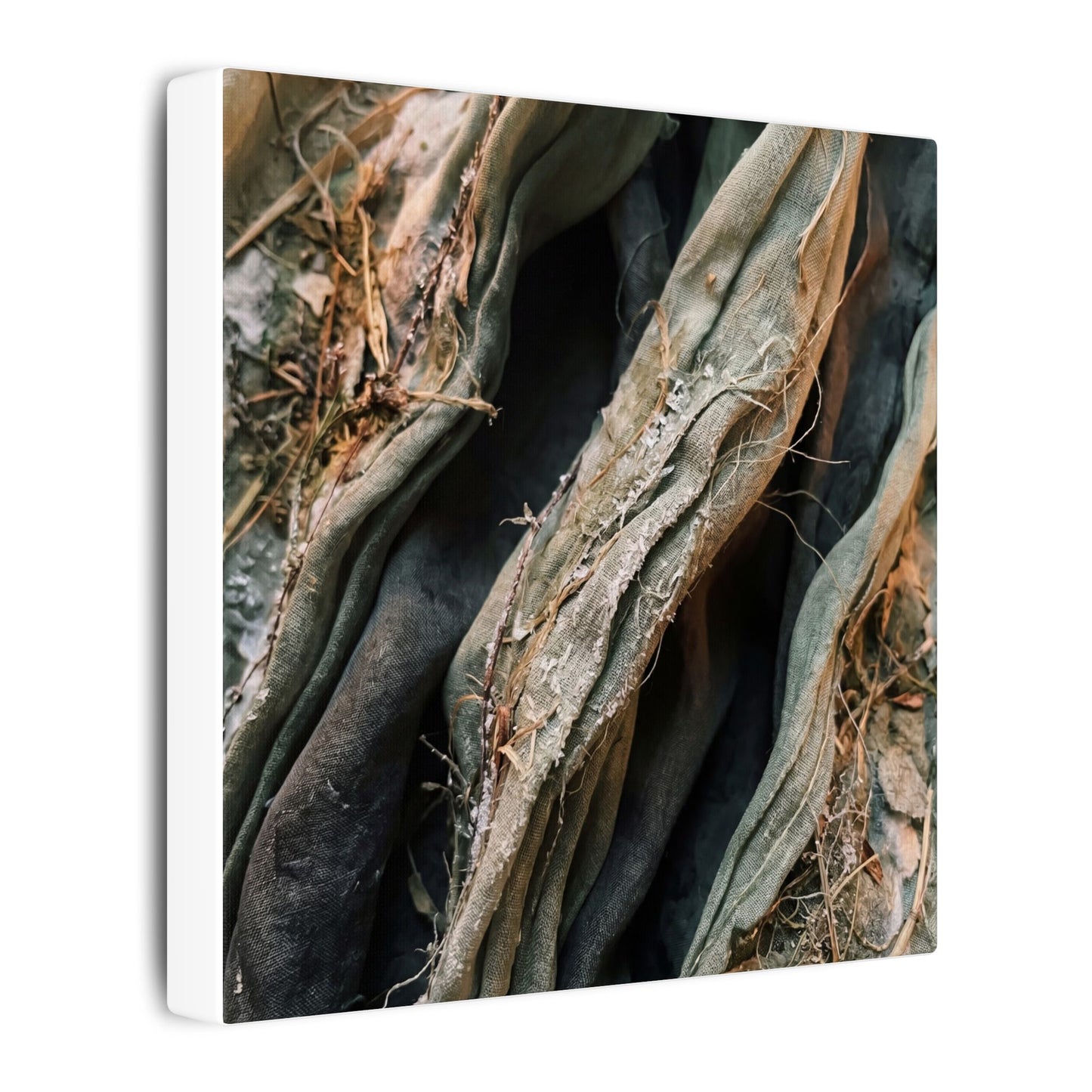 Silk Drape Winter Canvas Art | Japandi Cozy Design