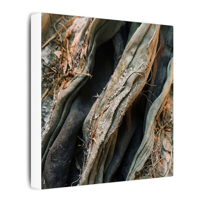 Silk Drape Winter Canvas Art | Japandi Cozy Design