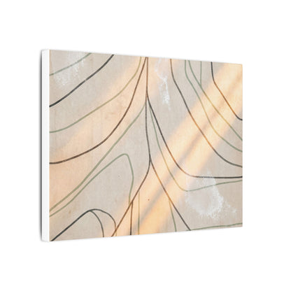 Shoji Screen Minimal Line Canvas Art | Warm Japandi Art