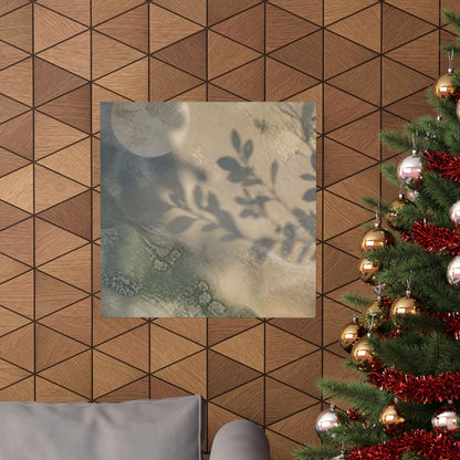 Winter Shadow Play Texture Wall Art Print | Cozy Decor