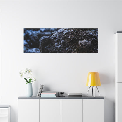 Moody Stone Lantern Canvas Art - Shadow Zen Dark Japandi