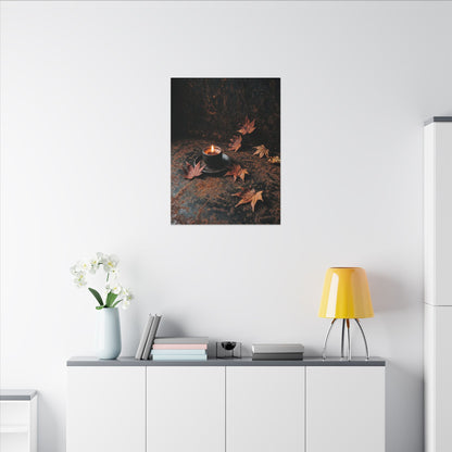 Autumn Rust Patina Shadow Zen Canvas Art | Sophisticated Decor