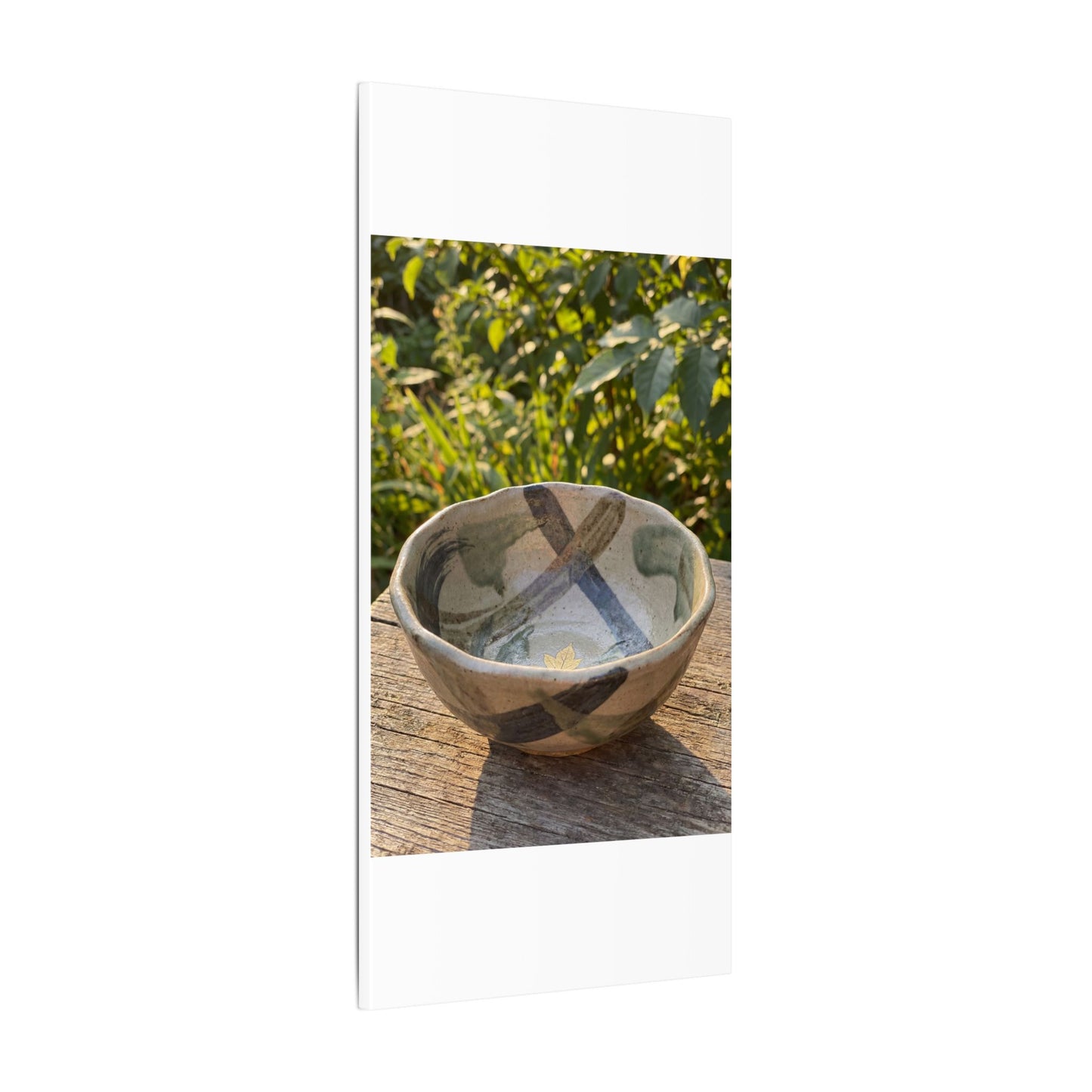 Earthy Ceramic Bowl Canvas Art - Japanese Pattern Japandi