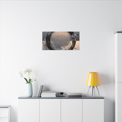 Winter Water Ripple Enso Canvas Art | Tranquil Decor