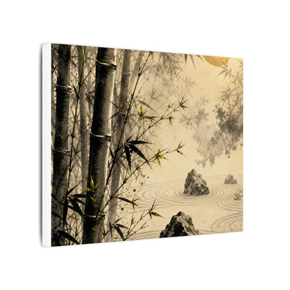 Peaceful Bamboo Grove Canvas Art - Karesansui Zen