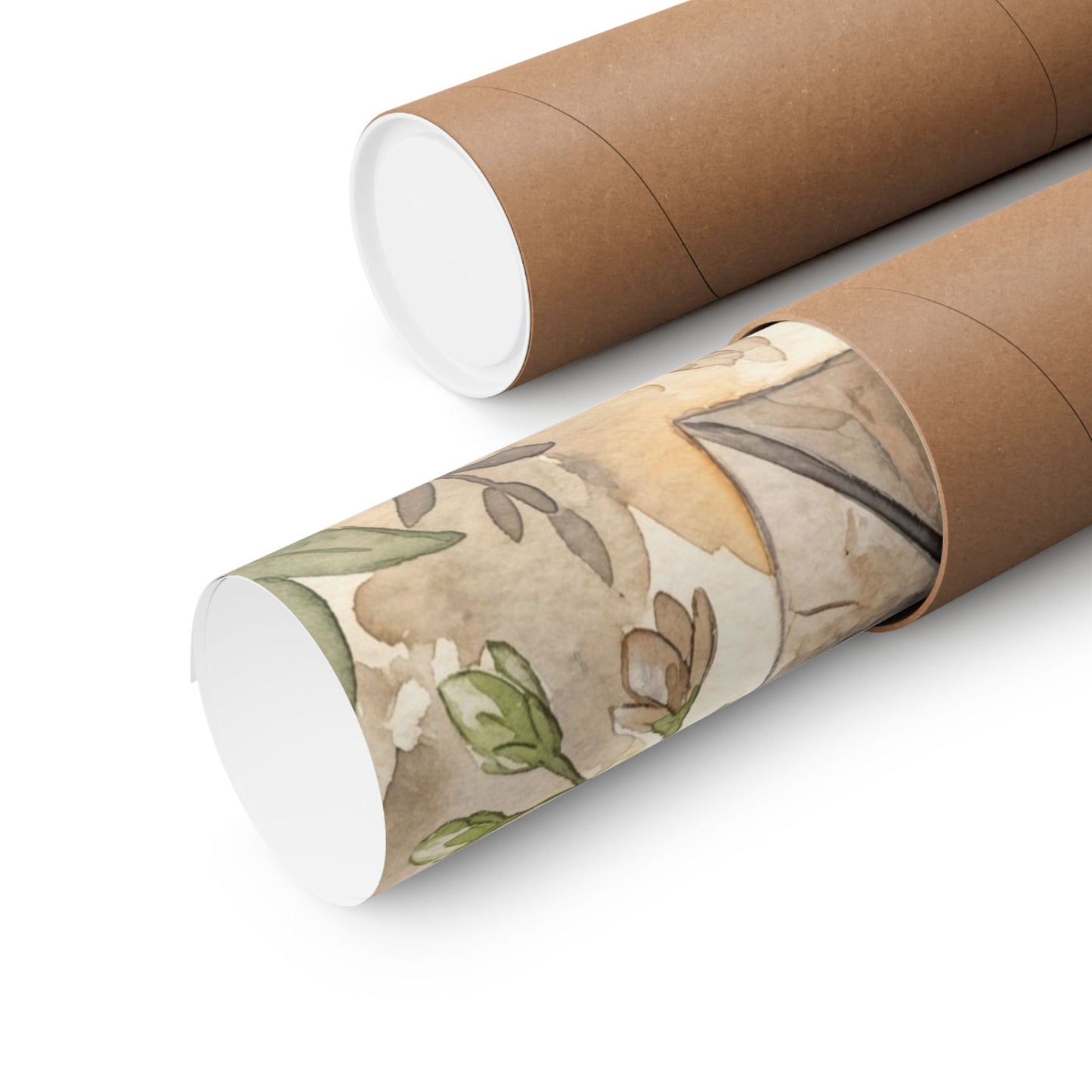 Golden Hour Paper Fold Wall Art Print - Japandi Mono No Aware