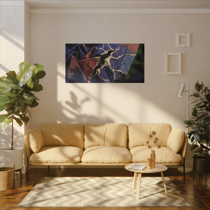 Philosophical Paper Fold Canvas Art - Gold Vein Kintsugi