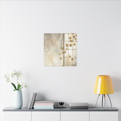 Warm Shoji Screen Canvas Art - Watercolor Japandi