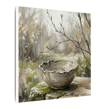 Japandi Ceramic Bowl in Overcast | Minimal Line Canvas Art