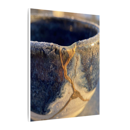 Winter Ceramic Bowl Gold Vein Canvas Art | Healing Decor