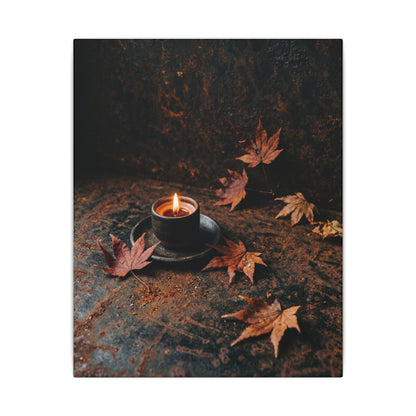 Autumn Rust Patina Shadow Zen Canvas Art | Sophisticated Decor