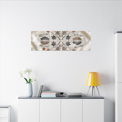 Elegant Silk Drape Canvas Art - Japanese Pattern Japandi