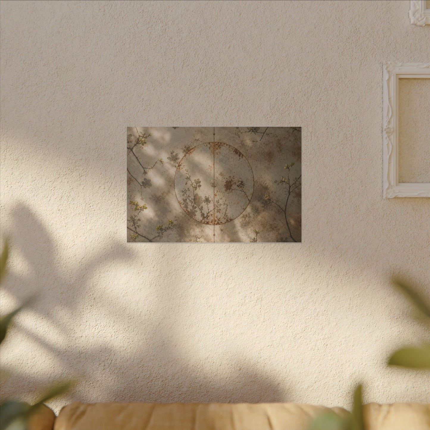 Japandi Rust Patina in Dappled | Japanese Pattern Canvas Art