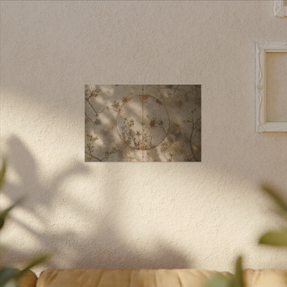 Japandi Rust Patina in Dappled | Japanese Pattern Canvas Art