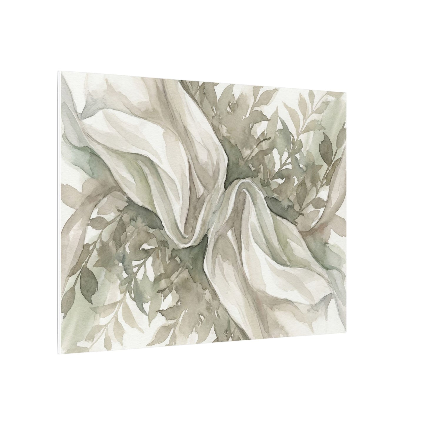 Summer Silk Drape Watercolor Canvas Art | Cozy Decor