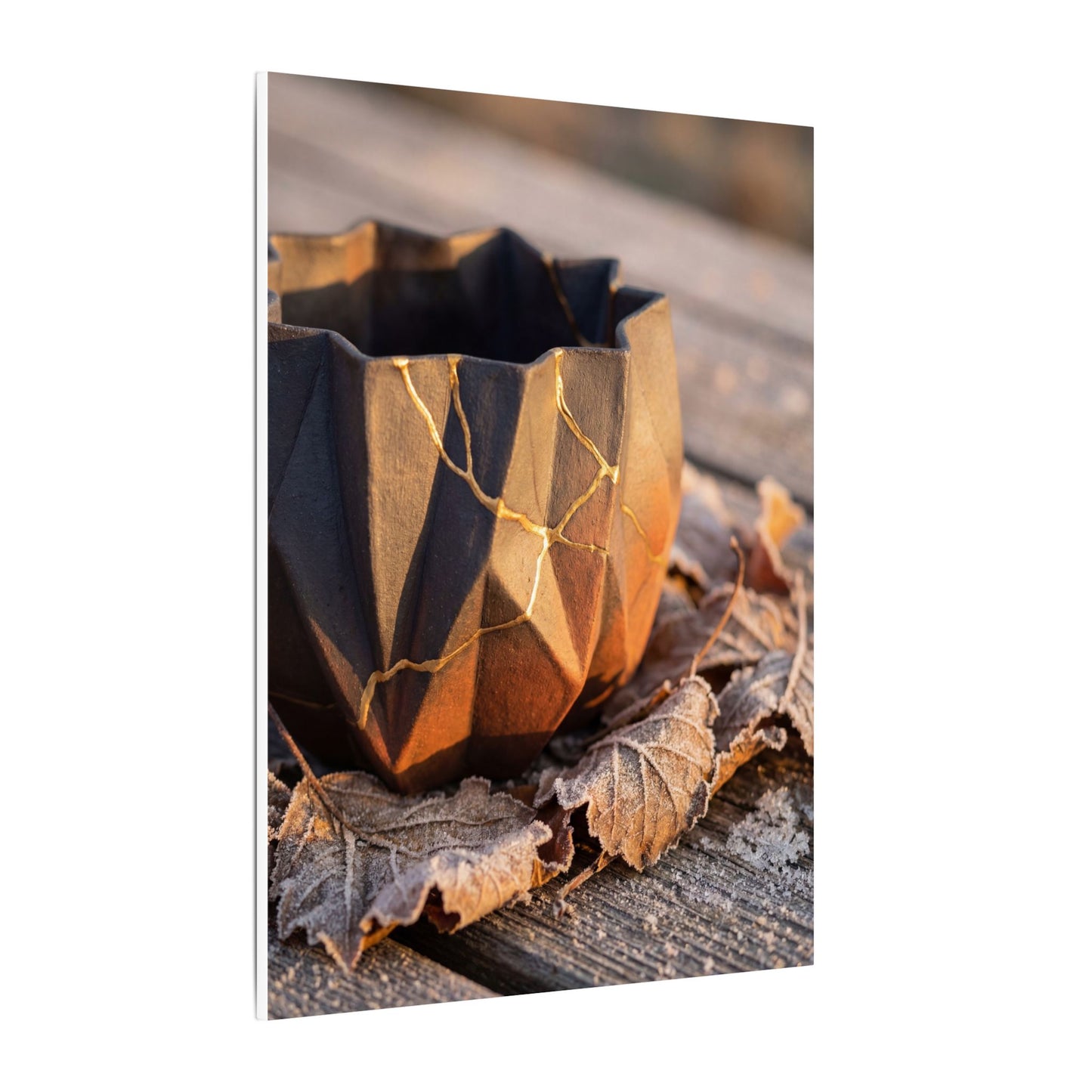 Paper Fold Gold Repair Canvas Art | Philosophical Kintsugi Art