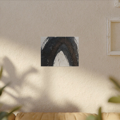Moody Ink Brushstroke Canvas Art - Moody Minimal Dark Japandi