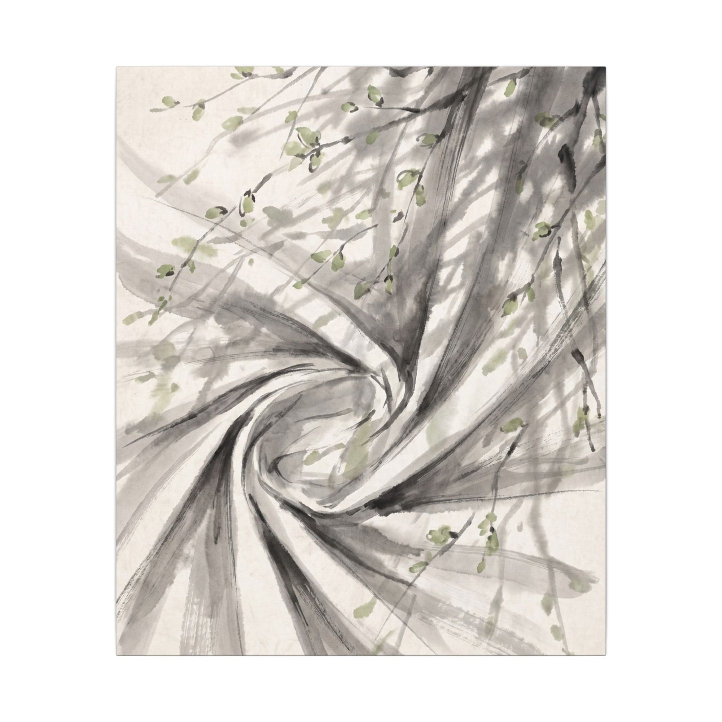 Silk Drape Spring Canvas Art | Zen Contemplative Design
