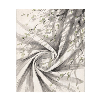 Silk Drape Spring Canvas Art | Zen Contemplative Design
