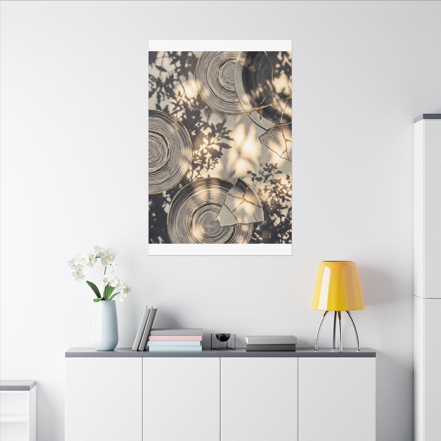 Healing Water Ripple Canvas Art - Gold Vein Kintsugi