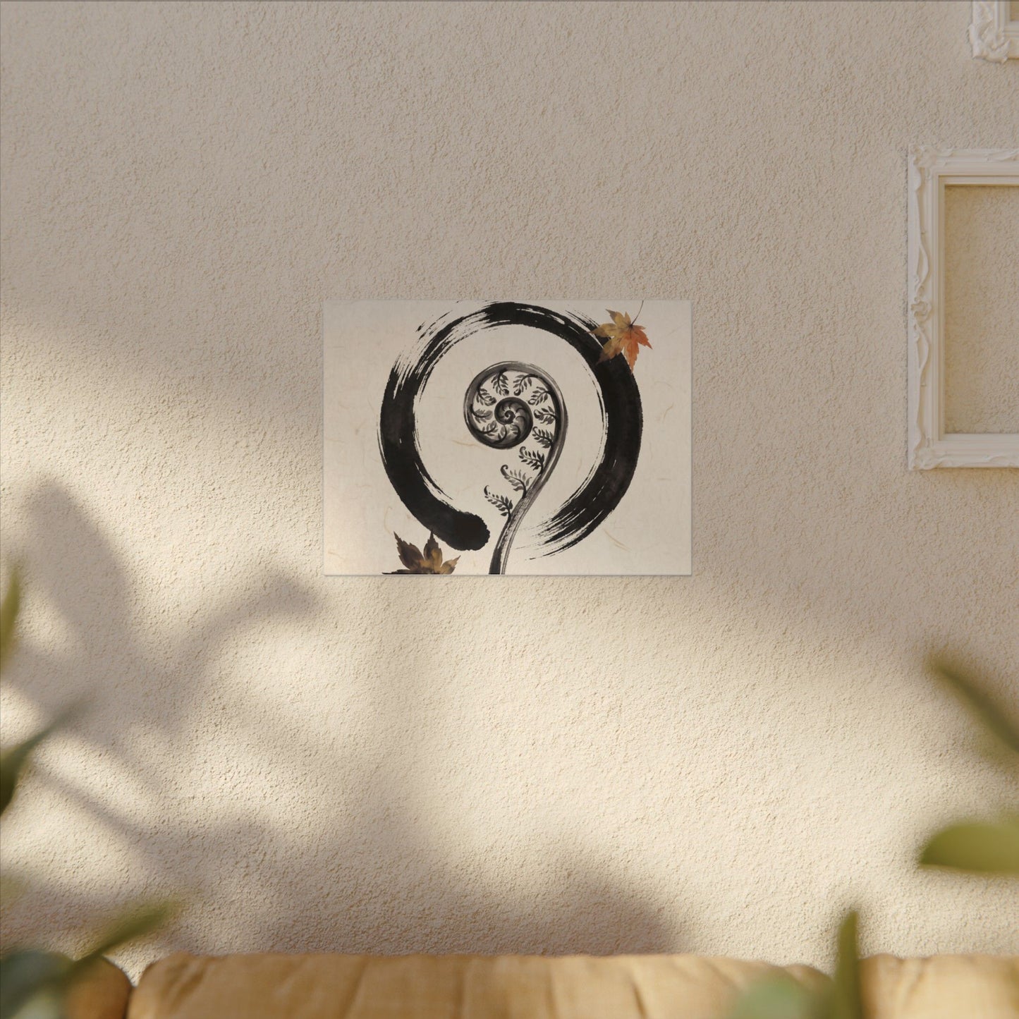 Fern Unfurling Autumn Canvas Art | Zen Peaceful Design
