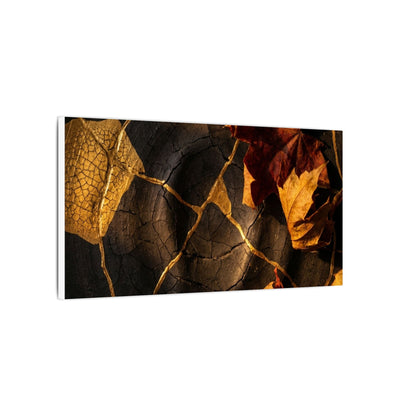 Resilient Shadow Play Canvas Art - Crackle Gold Kintsugi