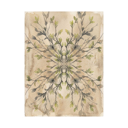 Shadow Play Watercolor Wall Art Print | Earthy Japandi Art