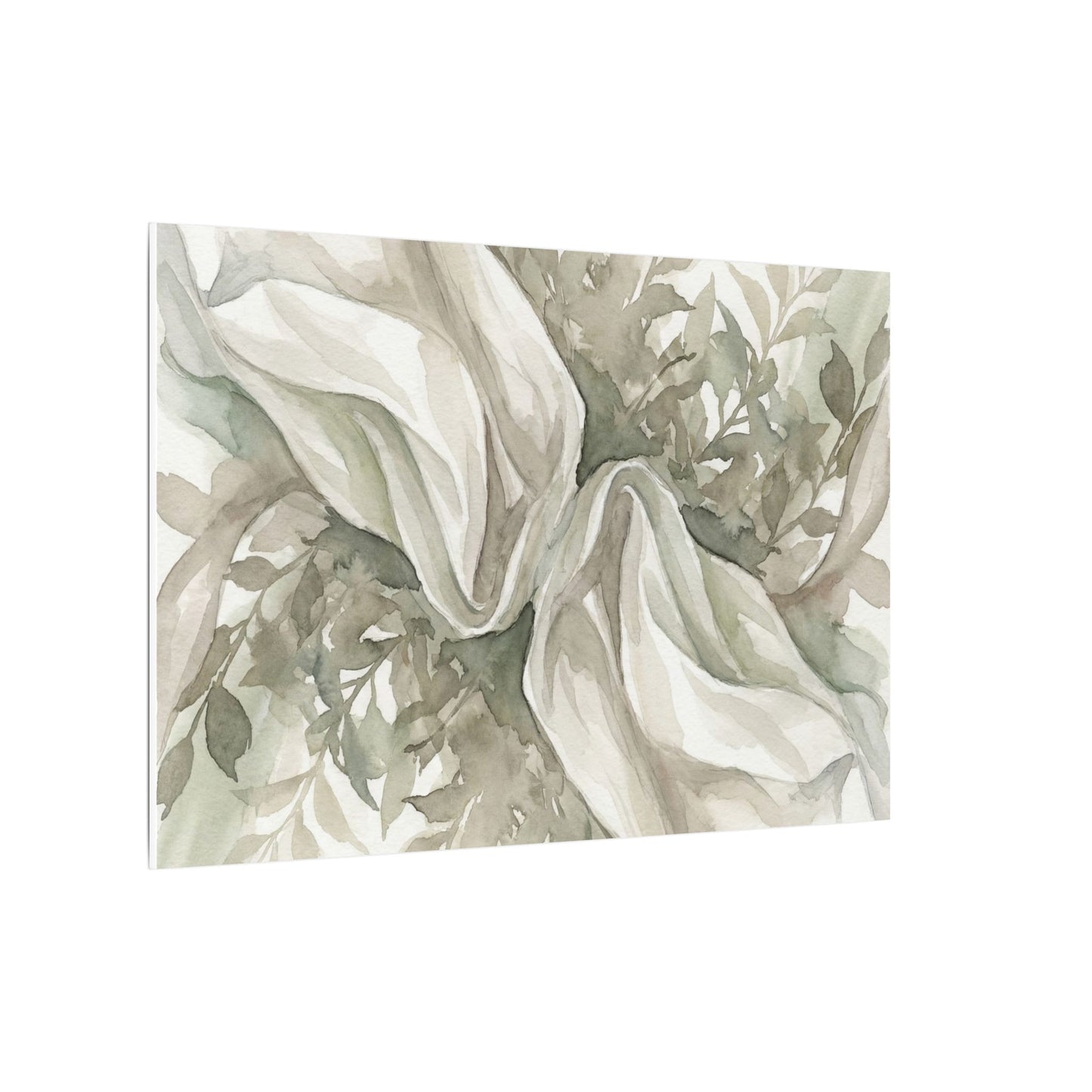 Summer Silk Drape Watercolor Canvas Art | Cozy Decor