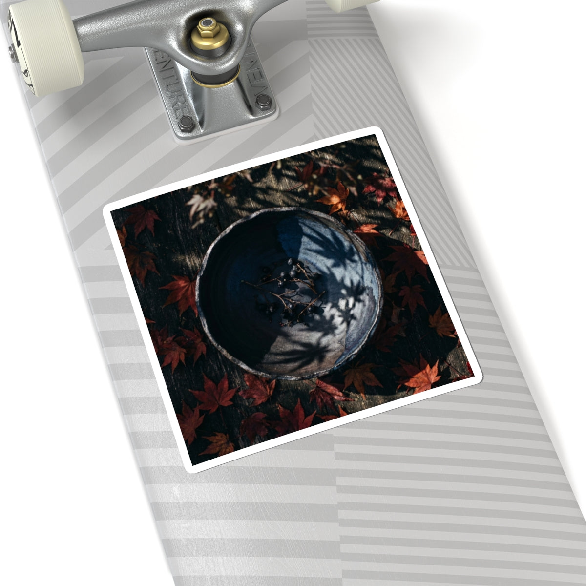 Dappled Ceramic Bowl Sticker - Dark Japandi Kanso