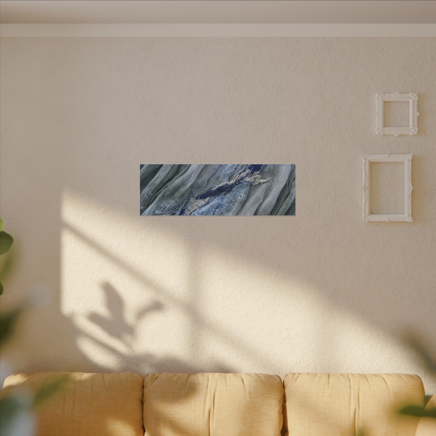 Moonlight Silk Drape Canvas Art - Japandi Mono No Aware