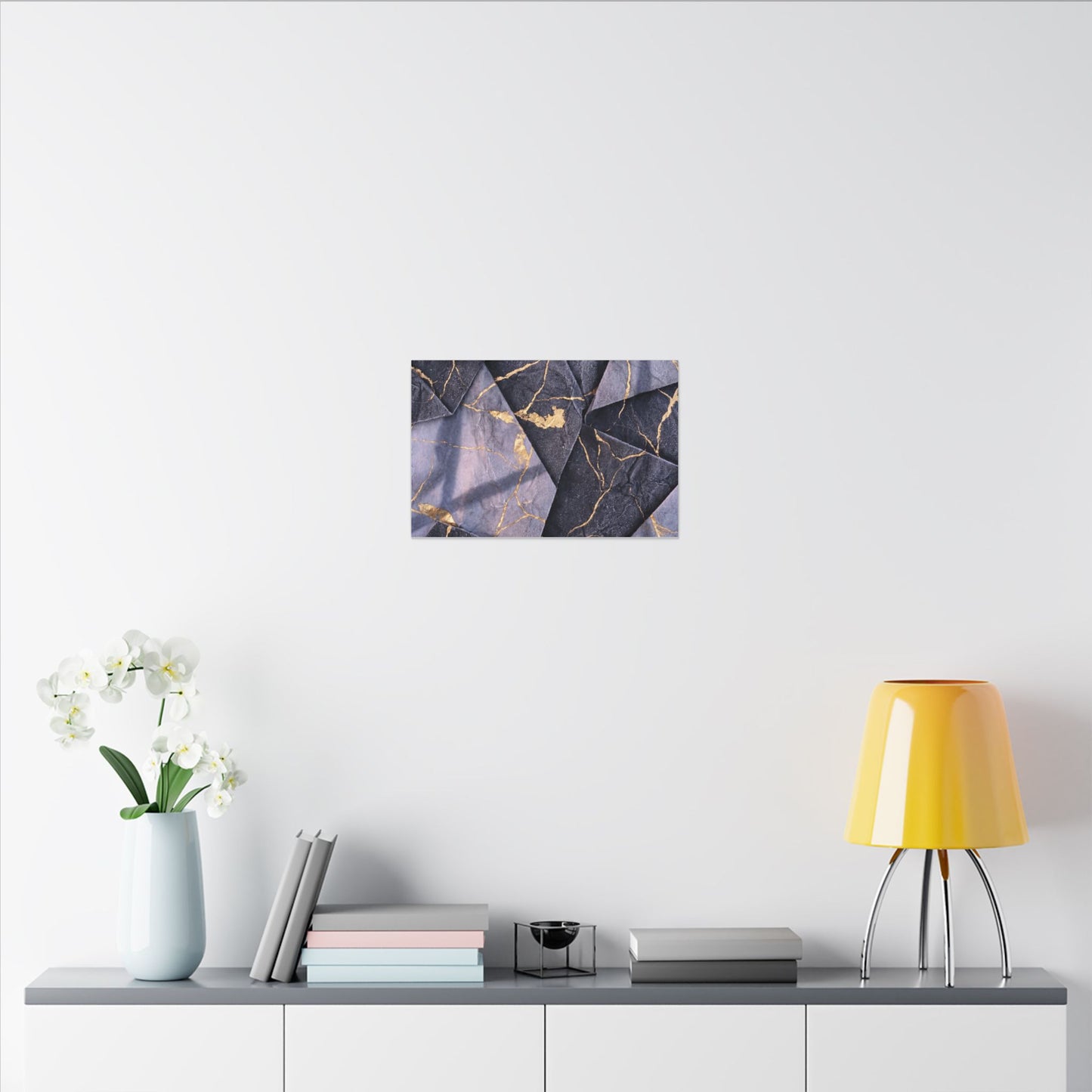 Seijaku Paper Fold Canvas Art - Kintsugi Gold Vein
