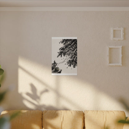 Serene Incense Smoke Canvas Art - Ukiyo E Inspired Zen