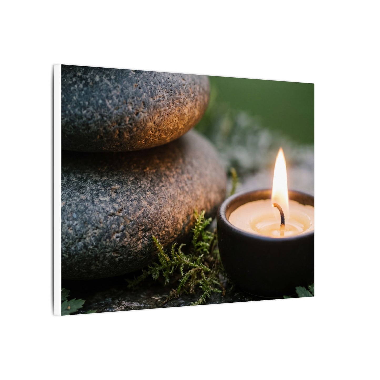 Warm River Stones Canvas Art - Japanese Pattern Japandi