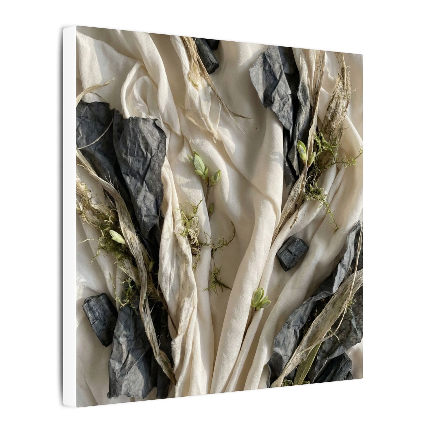 Spring Silk Drape Texture Canvas Art | Warm Decor
