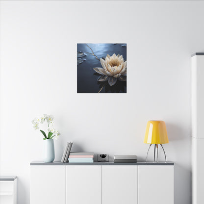 Beautiful Lotus Flower Canvas Art - Gold Vein Kintsugi
