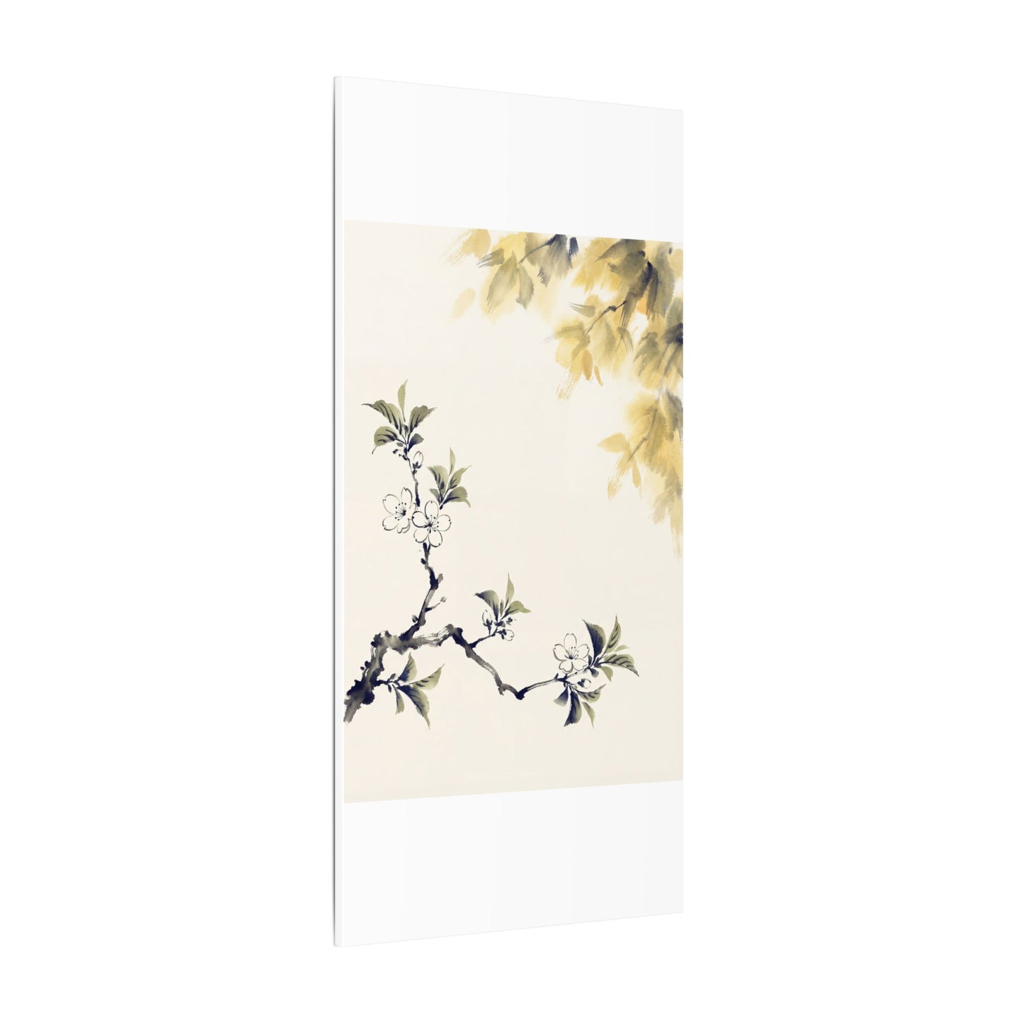 Kanso Cherry Blossom Canvas Art - Zen Sumi E
